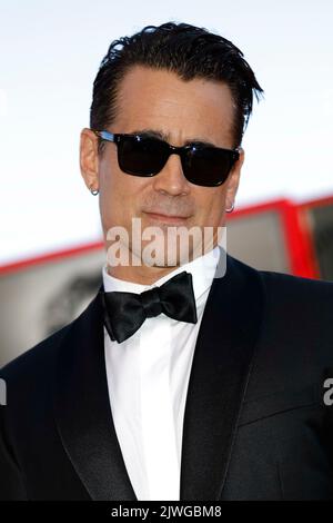 Venedig, Italien, am 05. September 2022. Colin Farrell nimmt an der Premiere von „The Banshees of Inisherin“ während des Internationalen Filmfestivals von Venedig 79. im Palazzo del Cinema am Lido in Venedig, Italien, am 05. September 2022 Teil. Stockfoto