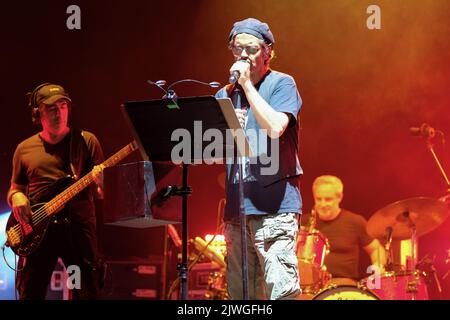 Verona, Italien. 5.. September 2022. Die italienische Sängerin Samuele Bersani tritt während ihrer Live-Konzerte in Verona, Teatro Romano für ihre Cinema Samuele-Tour 2022 auf.Quelle: Roberto Tommasini/Alamy Live News Stockfoto