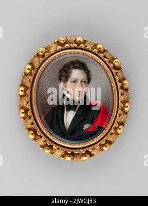 A) Ernest I. Anton Karl Ludwig von Sachsen-Coburg-Gotha (1784-1844) b) Ernest II. (1818-1893) z bratem Albertem. Unbekannt, Maler Stockfoto