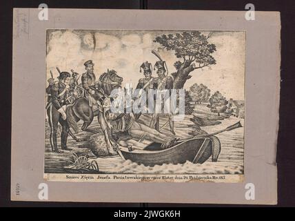 Der Leichnam des Prinzen Józef Poniatowski wurde aus der Elster gefischt Stockfoto