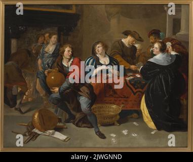 Spielkarten. Rombouts, Theodoor (1597-1637), Maler Stockfoto