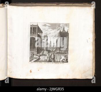 Deß persischen Königs Loggie Terrene oder Lustgänge genandt. Küsel, Melchior I (1626-1683), Grafiker, Baur, Johann Wilhelm (1607-1642), Grafiker Stockfoto