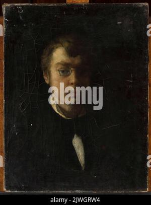 Porträt eines Mannes in einer Brille. nieznany malarz polski, Maler Stockfoto