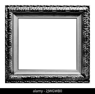 Antikes silbernes Gestell isoliert auf weißem Hintergrund. Stockfoto