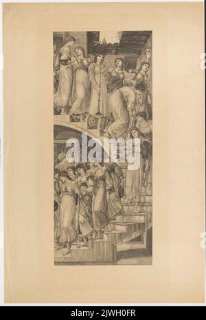 L'Escalier d'Or. Salmon & Ardail, A. Porcaboeuf & Succeseurs (Paryż ; Zakład graficzny ; fl. Ca 1889-1901), Druckerei, Arthur Tooth & Sons (Londyn, Paryż, Nowy Jork ; wydawnictwo ; fl. 1868-1901), Herausgeber der Druckgrafik, Jasiński, Feliks Stanisław (1862-1901), Grafiker, Burne-Jones, Edward (1833-1898), Maler Stockfoto