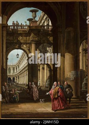 Selbstporträt in der Kleidung des venezianischen Staatsanwalts. Bellotto, Bernardo (1722-1780), Maler Stockfoto