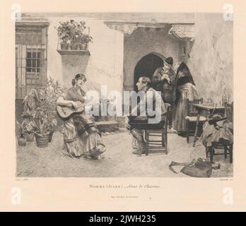 Sous le Charme, redaktioneller Beweis. Chardon & Sormani (Paryż ; drukarnia ; fl. Ca 1886-ca 1892), Druckerei, Jasiński, Feliks Stanisław (1862-1901), Grafiker, Worms, Jules (1832-1914 aut 1924), Maler Stockfoto