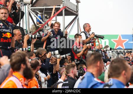 Germain Hazard, Fotograf während der Formel 1 Heineken Dutch Grand Prix 2022, 15. Runde der FIA Formel 1 Weltmeisterschaft 2022 vom 2. Bis 4. September 2022 auf dem Zandvoort Circuit, in den Niederlanden, Belgien - Foto: Antonin Vincent/DPPI/LiveMedia Stockfoto