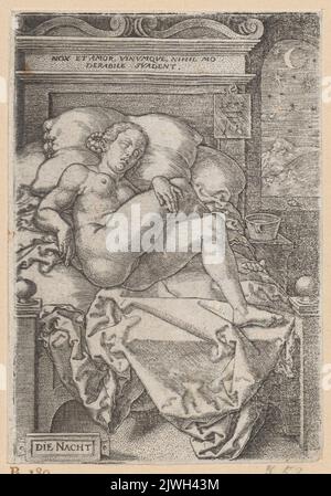 Nacht. Aldegrever, Heinrich (1502-1555/1561), Grafiker, Beham, Sebald (1500-1550), Grafiker Stockfoto