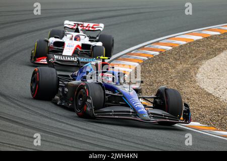 06 LATIFI Nichola (CAN), Williams Racing FW44, Action während der Formel 1 Heineken Dutch Grand Prix 2022, 15. Runde der FIA Formel 1 Weltmeisterschaft 2022 vom 2. Bis 4. September 2022 auf dem Zandvoort Circuit, in den Niederlanden, Belgien - Foto: Florent Gooden/DPPI/LiveMedia Stockfoto