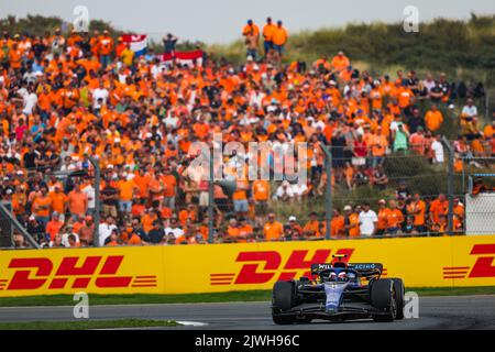 06 LATIFI Nichola (CAN), Williams Racing FW44, Action während der Formel 1 Heineken Dutch Grand Prix 2022, 15. Runde der FIA Formel 1 Weltmeisterschaft 2022 vom 2. Bis 4. September 2022 auf dem Zandvoort Circuit, in den Niederlanden, Belgien - Foto: Florent Gooden/DPPI/LiveMedia Stockfoto