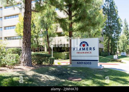 Farmers Insurance Hauptsitz in Woodland Hills, CA, USA. Stockfoto