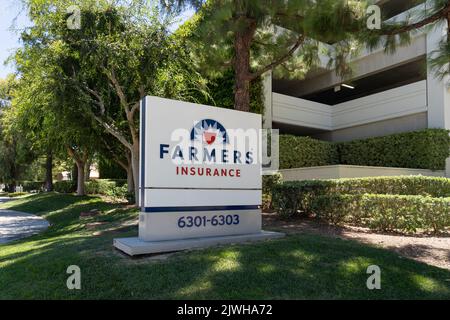 Farmers Insurance Hauptsitz in Woodland Hills, CA, USA. Stockfoto