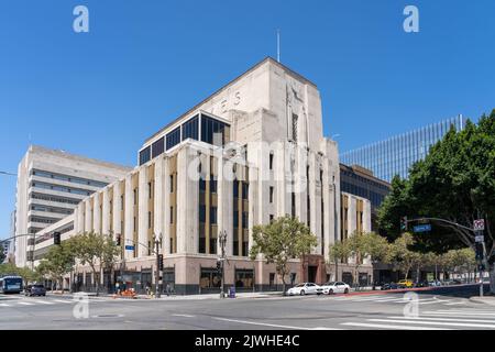 Los Angeles, CA, USA - 11. Juli 2022: Das Los Angeles Times Building in Los Angeles, CA Stockfoto