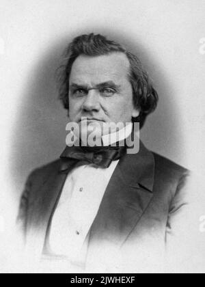 Ein Porträt von Stephen Arnold Douglas aus dem Jahr 1859, der über das Thema Sklaverei mit Abraham Lincoln zusammenbrach. Foto aufgenommen von Julian Vannerson Stockfoto