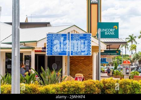 Straßenschilder in goondiwindi, queensland, australien