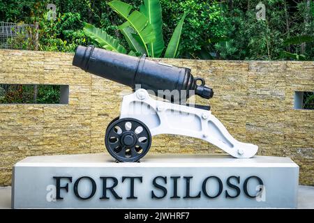 Fort Siloso ist Singapurs einzige gut erhaltene Küstenfestung, die als Teil der Verteidigung des Landes diente. Stockfoto