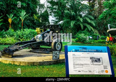 Fort Siloso ist Singapurs einzige gut erhaltene Küstenfestung, die als Teil der Verteidigung des Landes diente. Stockfoto