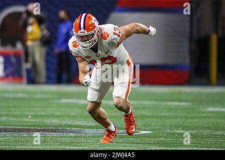 Atlanta, GA - 05. SEPTEMBER: Clemson Tigers Wide Receiver Brannon Spector (13) während des Chick-Fil-A Kickoff Spiels zwischen Clemson und Georgia Tech am Montag, 5. September 2022 in Atlanta, GA. (Jevone Moore/Bild des Sports) Stockfoto