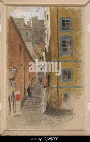 Kamienne Schodki Straße in der Altstadt von Warschau. Gierymski, Maksymilian (1846-1874), Maler Stockfoto