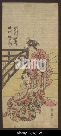 Aktorzy Kabuki: Segawa Roko (onnagata) i Nakamura. Katsukawa, Shunsen (aktiv 1781-1801), Grafiker Stockfoto