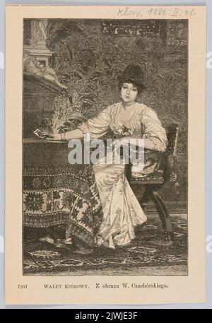 Reproduktion eines Gemäldes: Władysław Czachórski (1850-1911), Herz-Bube ; aus: 'Kłosy' 1886(II)48. Unbekannt, Grafiker, Kłosy (Warszawa ; czasopismo ; 1865-1890), Herausgeber Stockfoto