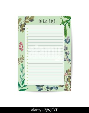 Trendy minimalistischer Planer in Pastelltönen. Für Menü, To-Do-Liste. Vorlage in strukturierter, handgezeichneter Form in Pastellfarben Stock Vektor