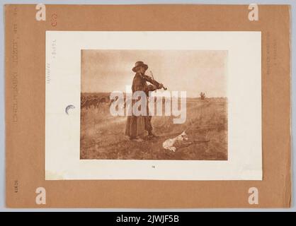 Reproduktion eines Gemäldes: Chełmoński, Józef (1849-1914), Ein Sturm; Auszug aus einem Album. Unbekannt, Verleger Stockfoto