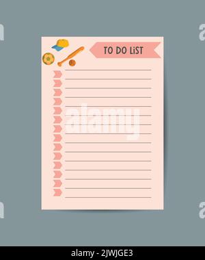 Vorlage für die Seite „wöchentliche Planung“, Tagesplan, Zeitplan für die Woche. Planen Sie den Hintergrund in minimalistischem Stil. Flache grafische Vektorgrafik Stock Vektor