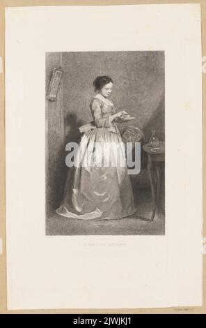 Parisiennes Tee (nach einem Gemälde von Charles Chaplin). Masson, Alphonse Charles (1814-1898), Grafiker, Chaplin, Charles (1825-1891), Maler Stockfoto