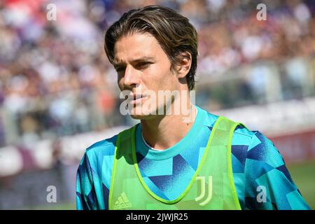 Florenz, Italien. 03. Sep, 2022. fagioli Porträt während ACF Fiorentina vs Juventus FC, italienische Fußballserie Ein Spiel in Florenz, Italien, September 03 2022 Quelle: Independent Photo Agency/Alamy Live News Stockfoto