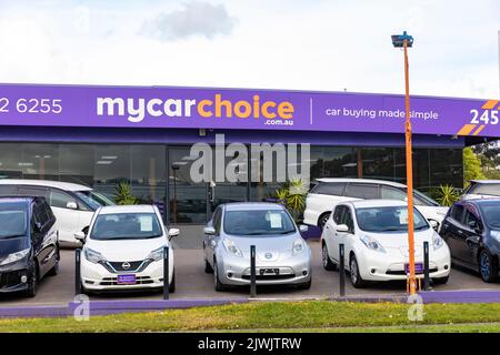 Sydney, Australien Autohaus in Chullora Verkauf von gebrauchten und gebrauchten Autos Fahrzeuge, NSW, Australien Stockfoto