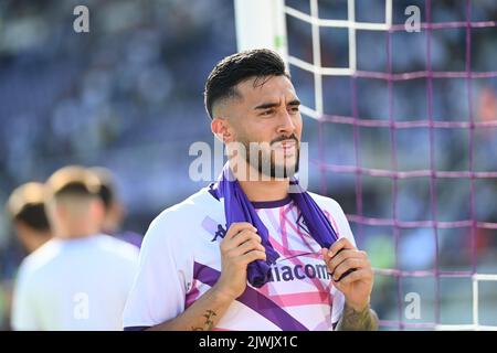 Florenz, Italien. 03. September 2022. Gonzalez Porträt während ACF Fiorentina vs Juventus FC, italienische Fußballserie Ein Spiel in Florenz, Italien, September 03 2022 Quelle: Independent Photo Agency/Alamy Live News Stockfoto