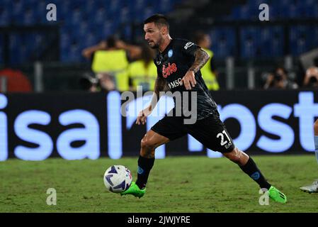 Matteo Politano (SSC Napoli) während der Italienischen Fußball-Liga Ein 2022/2023 Spiel zwischen SS Lazio und SSC Napoli im Olimpic Stadium in Rom am 03. September 2022. Stockfoto