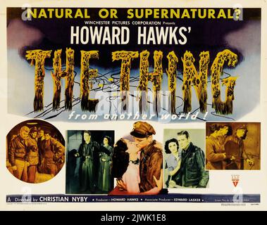 The Thing from Another World (RKO, 1951). Halbblattes Filmposter Stockfoto