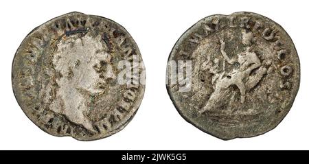 Denar. Trajan (cesarz rzymski ; 98-117), Kaiser Stockfoto