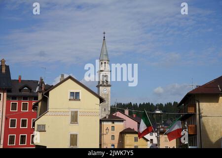 Gallio, Stadt auf der Hochebene von Asiago, in der Provinz Vicenza, Venetien, Italien Stockfoto