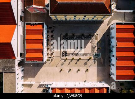 Cascais, Portugal - 30. August 2022: Ansicht des Hauptplatzes der Zitadelle von Cascais in Cascais, Portugal Stockfoto