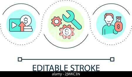 Commerce Tools Loop-Konzept-Symbol Stock Vektor