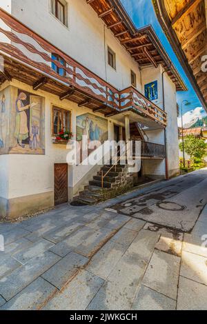 Italien Venetien Canale d'Agordo - Via Lotta Stockfoto