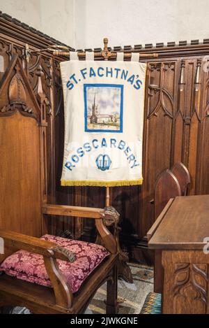 Das Rednerpult an der Kathedralkirche von St. Fachtnasin Rosscarbery, West Cork, Irland. Stockfoto