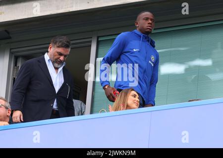 Stamford Bridge, Chelsea, London, England: 3.. September 2022; Premier League Football, Chelsea gegen West Ham: Chelsea Neuzugang Denis Zakaria Stockfoto