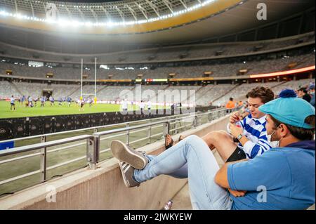 Currie Cup Rugby Match am 19.. Januar 2022 im Cape Town Stadium, Kapstadt, Westkap, Südafrika Stockfoto