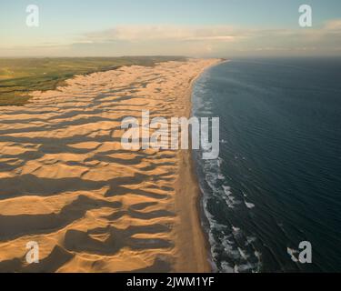 Luftaufnahme von Sanddünen, Addo Elephant National Park, Eastern Cape, Südafrika Stockfoto