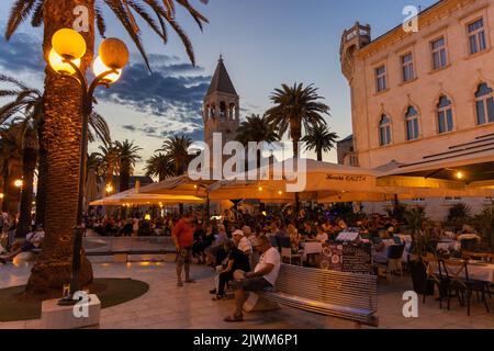 Die Altstadt von Trogir an der Adriaküste Kroatiens Stockfoto