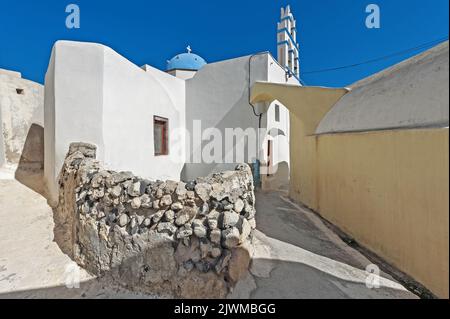 Emporio Dorfstraße auf der Insel Santorini in Griechenland Stockfoto