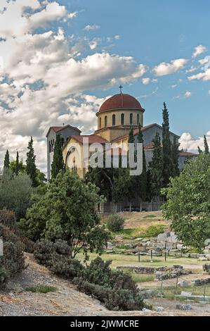 Kirche der Heiligen Dreifaltigkeit in der Nähe der Friedhof Kerameikos in Athen, Griechenland Stockfoto