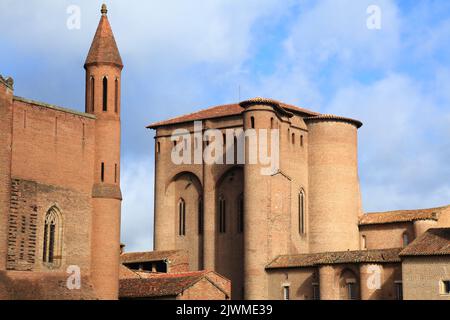 Albi, Frankreich. Albi Kathedrale und Berbie Episcopal Palace. UNESCO-Weltkulturerbe. Stockfoto