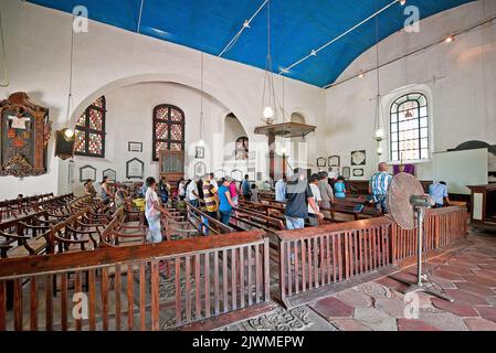 Die nicht identifizierte Zeremonie in der alten reformierten holländischen Kirche von 1755 in der historischen Stadt Galle in Sri Lanka. Stockfoto