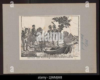 Der Leichnam des Prinzen Józef Poniatowski wurde aus der Elster gefischt Stockfoto